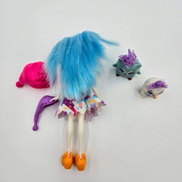 Doll Enchantimals Ohana Owl Yawn And Kani Figures Pet Mattel Pink Blue Hair - Picture 4 of 5